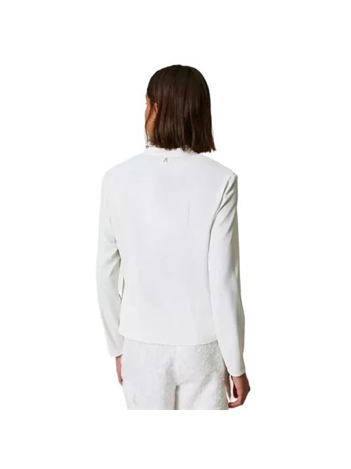Bliusa bianca donna incorciata in materiale riciclata TWINSET | 242AP244600733